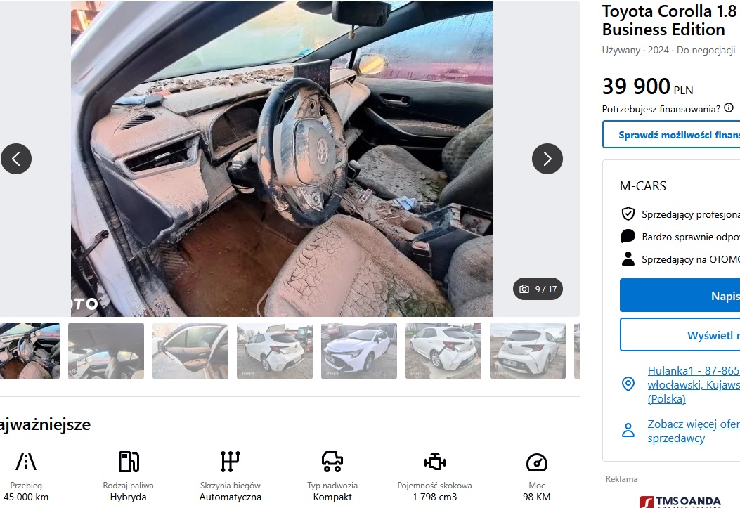 Numer rejestracyjny 7003MKJ posiada TOYOTA COROLLA 125H STYLE