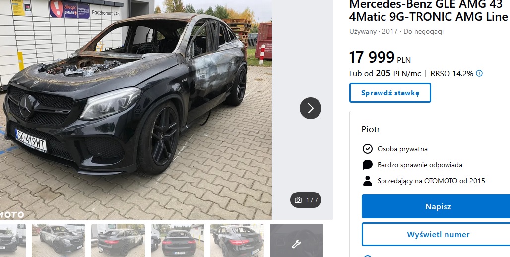 Numer rejestracyjny SK419WT posiada MERCEDES-BENZ GLE 4Matic