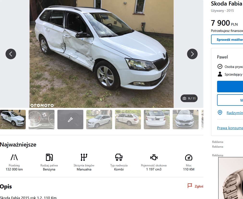 uszkodzony bok, poduszki ok