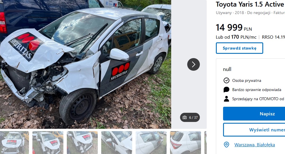 uszkodzony przód + poduszki