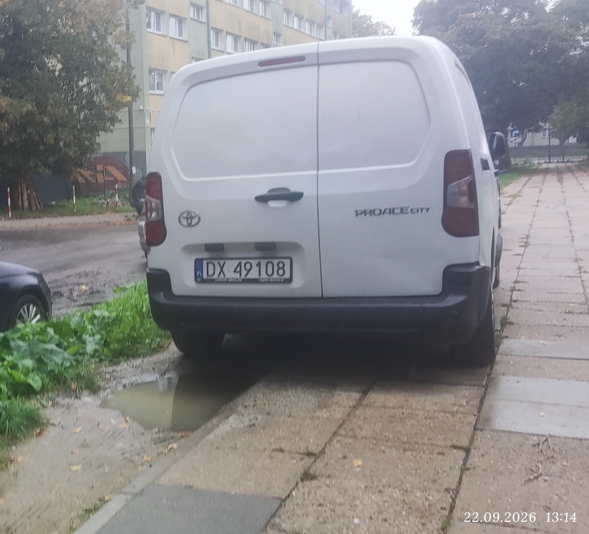 Parking Master in un veicolo con DX49108 numeri