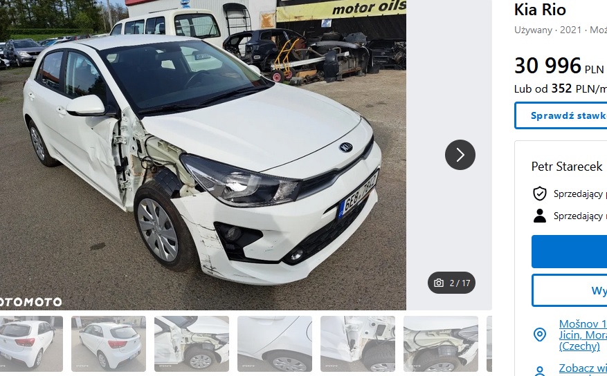 Numer rejestracyjny 6E87842 posiada KIA Rio