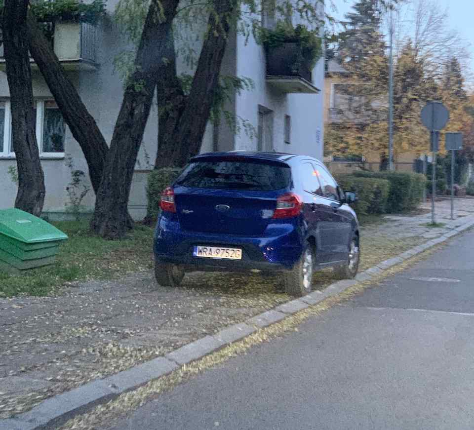 Parking Master en un vehículo con números WRA9752G