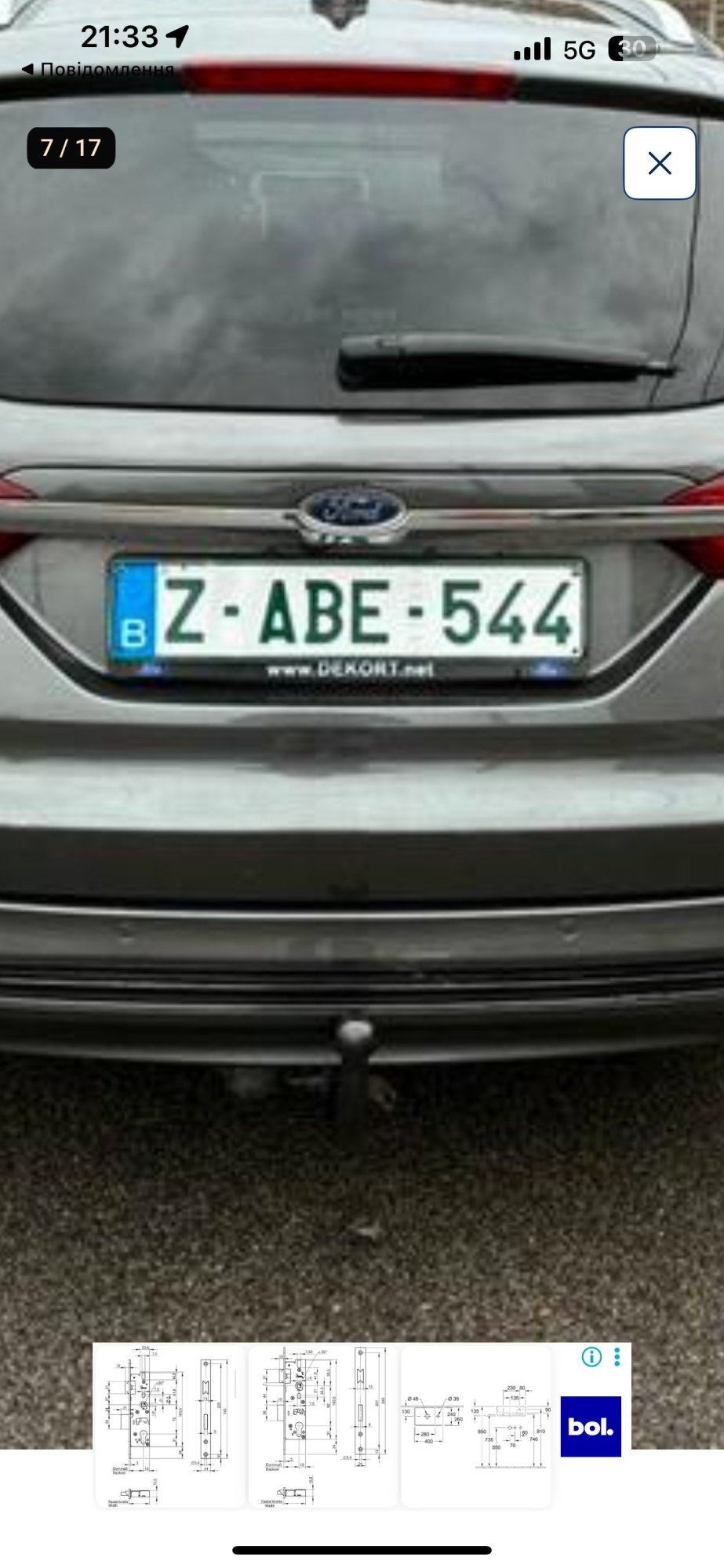 Numer rejestracyjny ZABE544 posiada Ford 