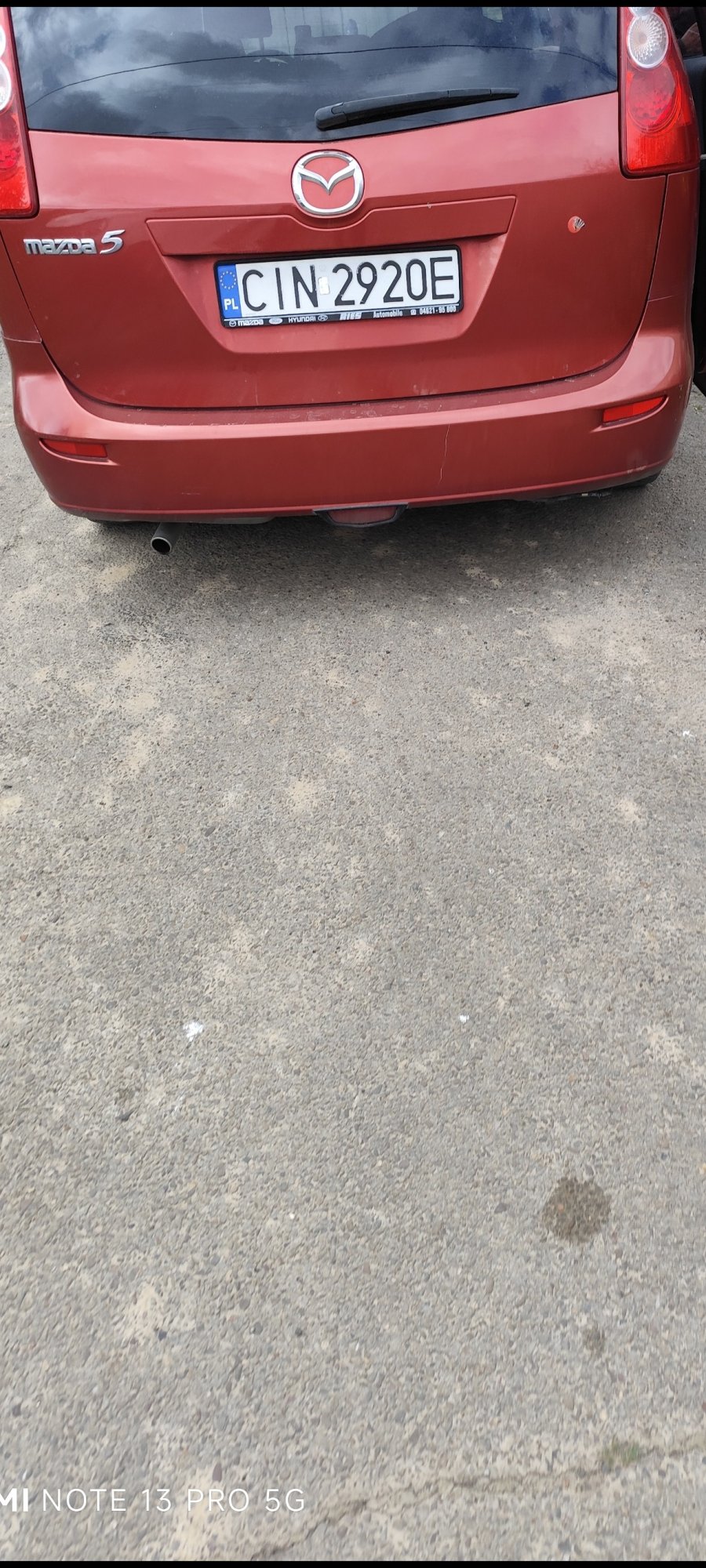 Le numéro d’enregistrement CIN 2920E a MAZDA 5 - 2.0 MR`05 E4 Top - CIN2920E