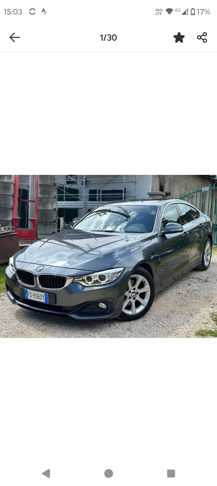 Numer rejestracyjny FD956DY posiada BMW Serie 4 G.C.