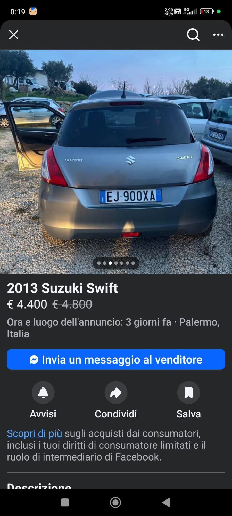 Numer rejestracyjny EJ900XA posiada SUZUKI Swift