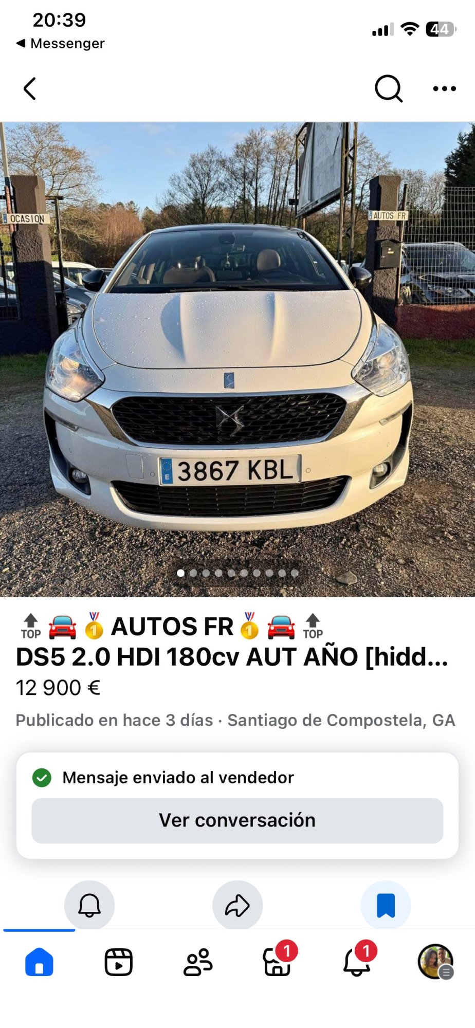 Numer rejestracyjny 3867KBL posiada DS DS5