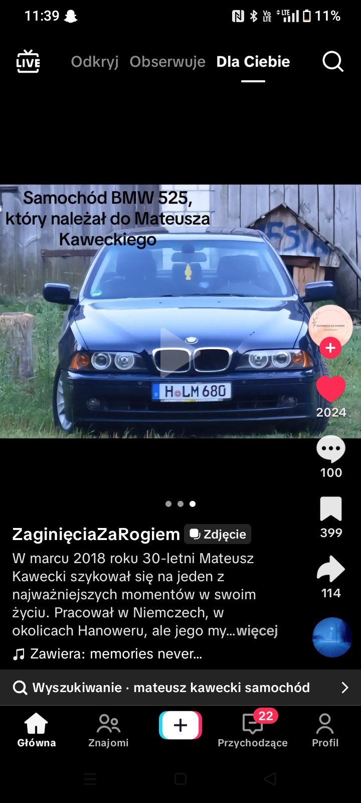 Numer rejestracyjny HLM680 posiada BMW 525