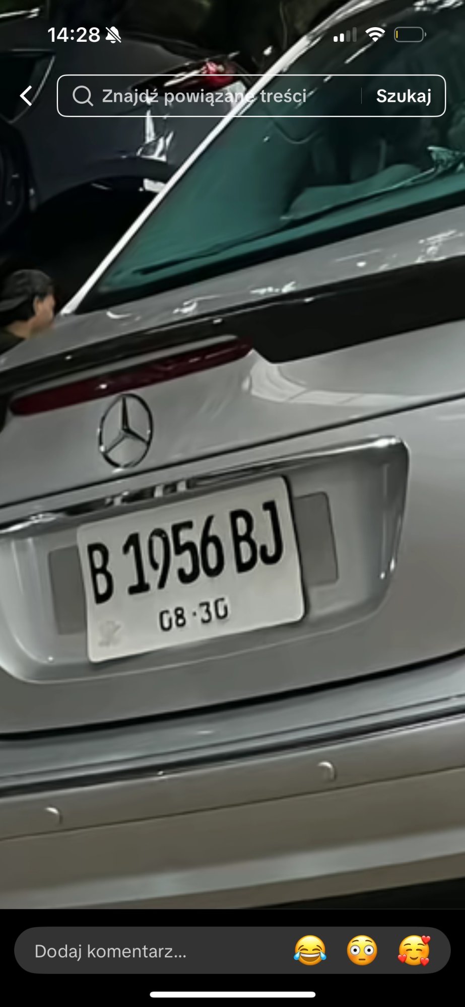 Numer rejestracyjny B1956BJ posiada Mercedes 