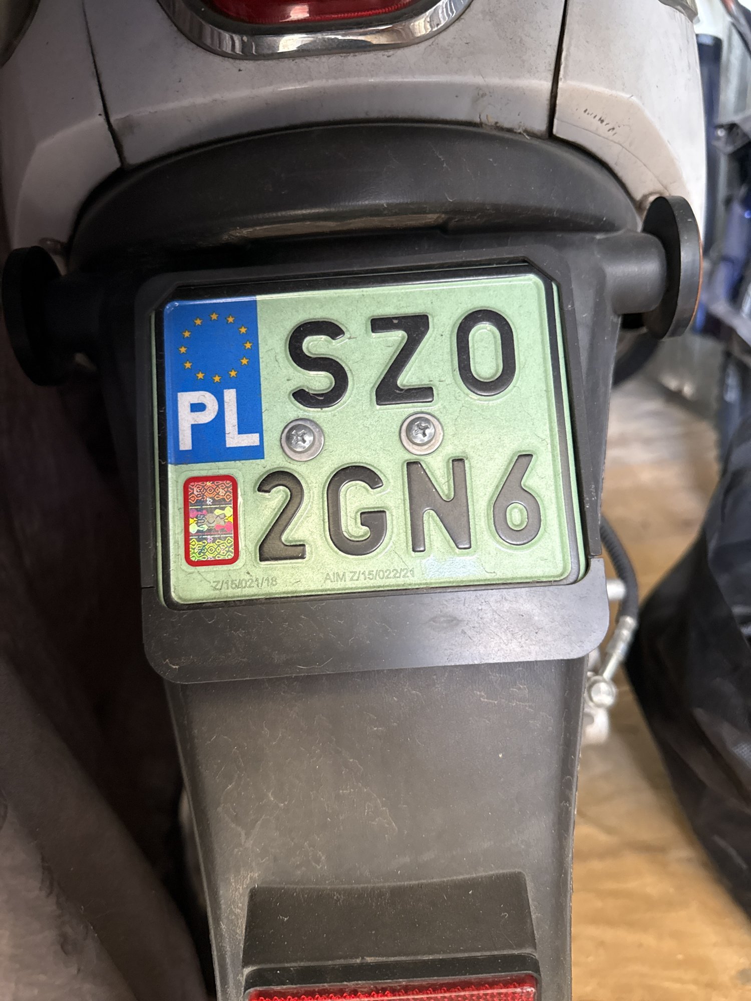 El número de registro SZO 2GN6 tiene BLINKEE E-CRUISE MDPA01 - SZO2GN6