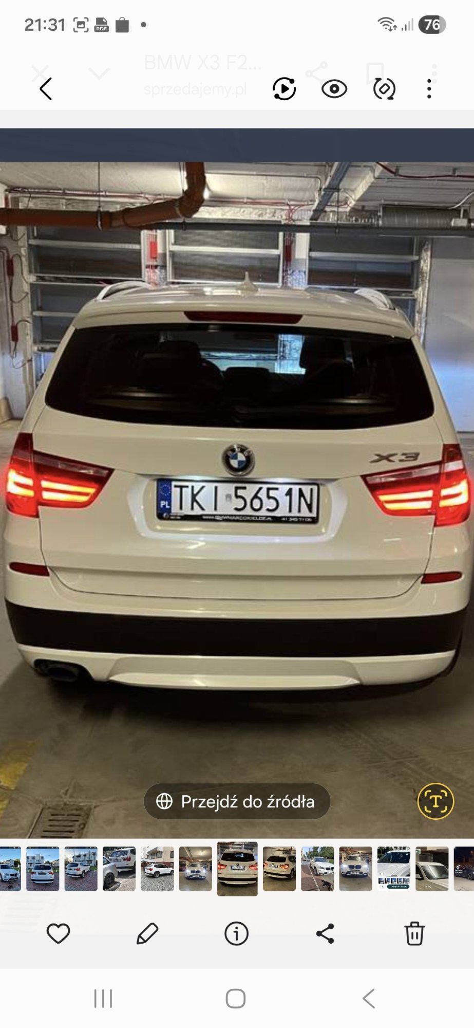 Numer rejestracyjny TK 1561N posiada HYUNDAI ix20 1.4 MR`10 E5 Premium - TK1561N