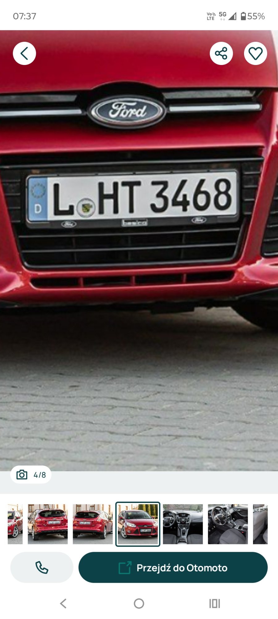 Numer rejestracyjny LHT3468 posiada Ford 