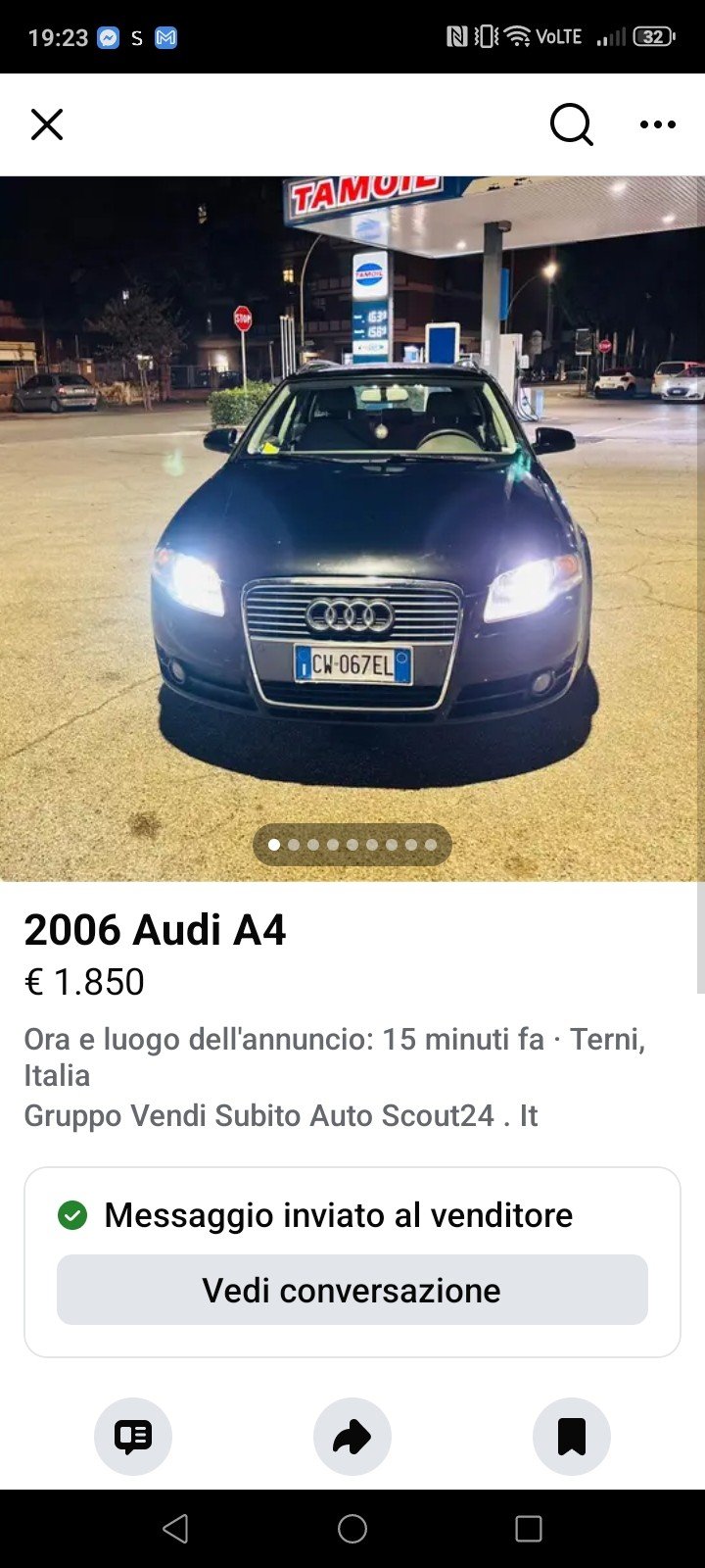 Numer rejestracyjny CW067EL posiada AUDI A4 3a serie