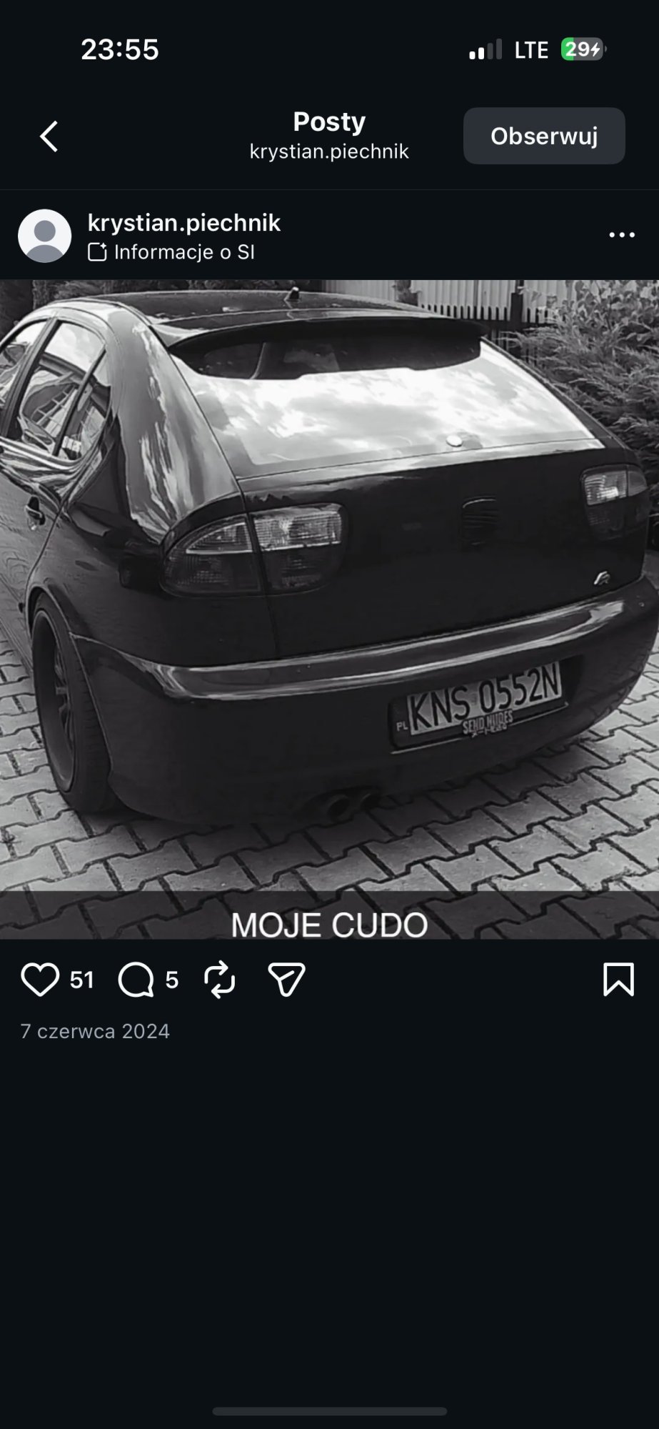 Numer rejestracyjny KNS 0552N posiada SEAT LEON 1.9 TDI - KNS0552N Numer rejestracyjny KNS 0552N posiada SEAT LEON 1.9 TDI - KNS0552N