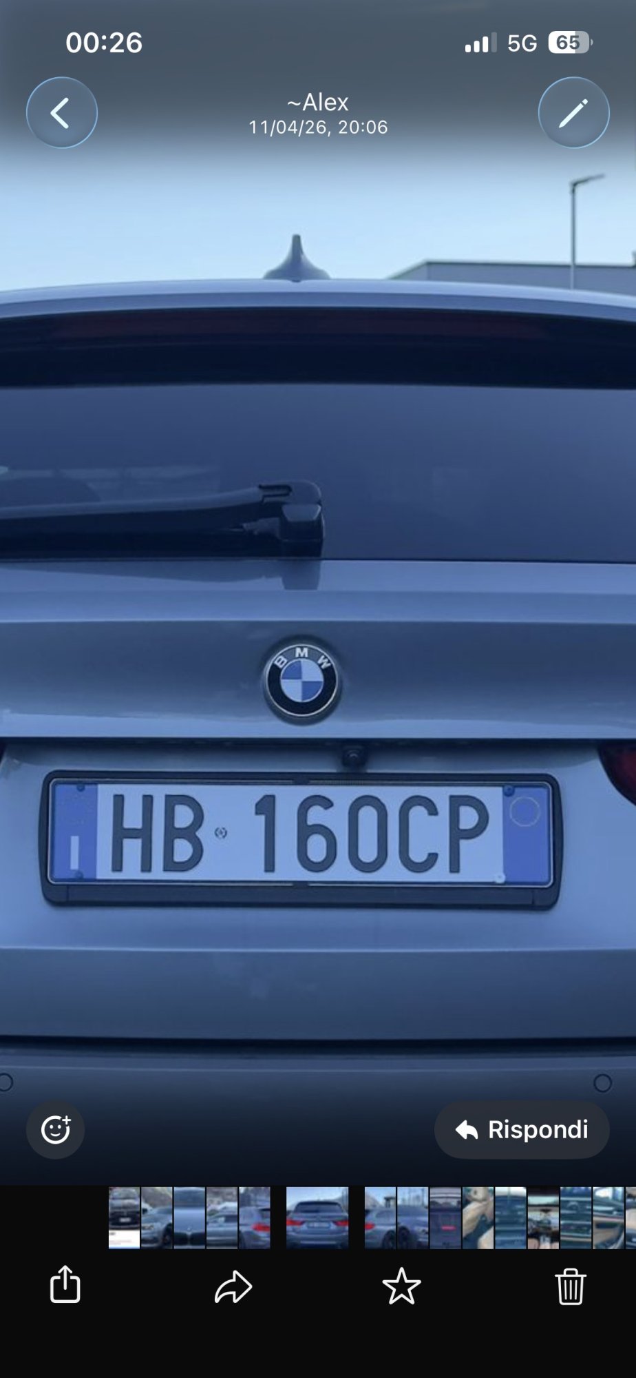 RegistreringsnummerHB160CP har BMW 