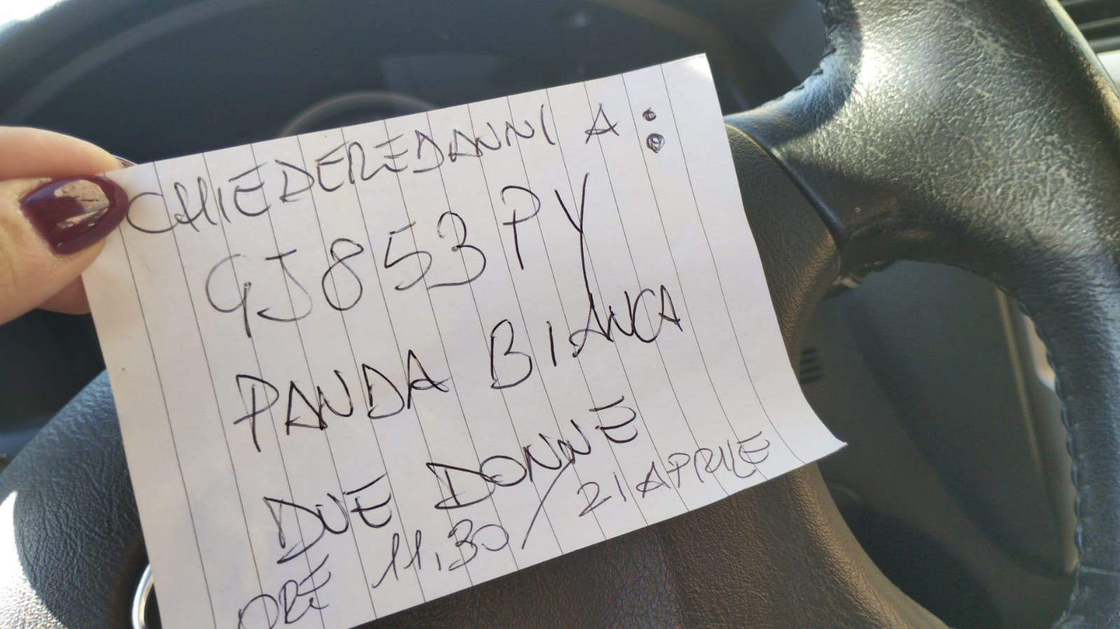 The registration number GJ853PY has FIAT PANDA