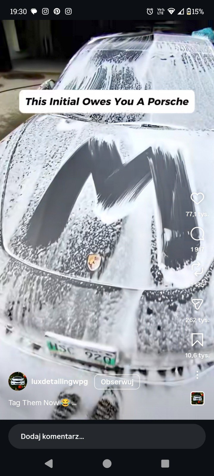 Numer rejestracyjny HSC920 posiada Porsche 