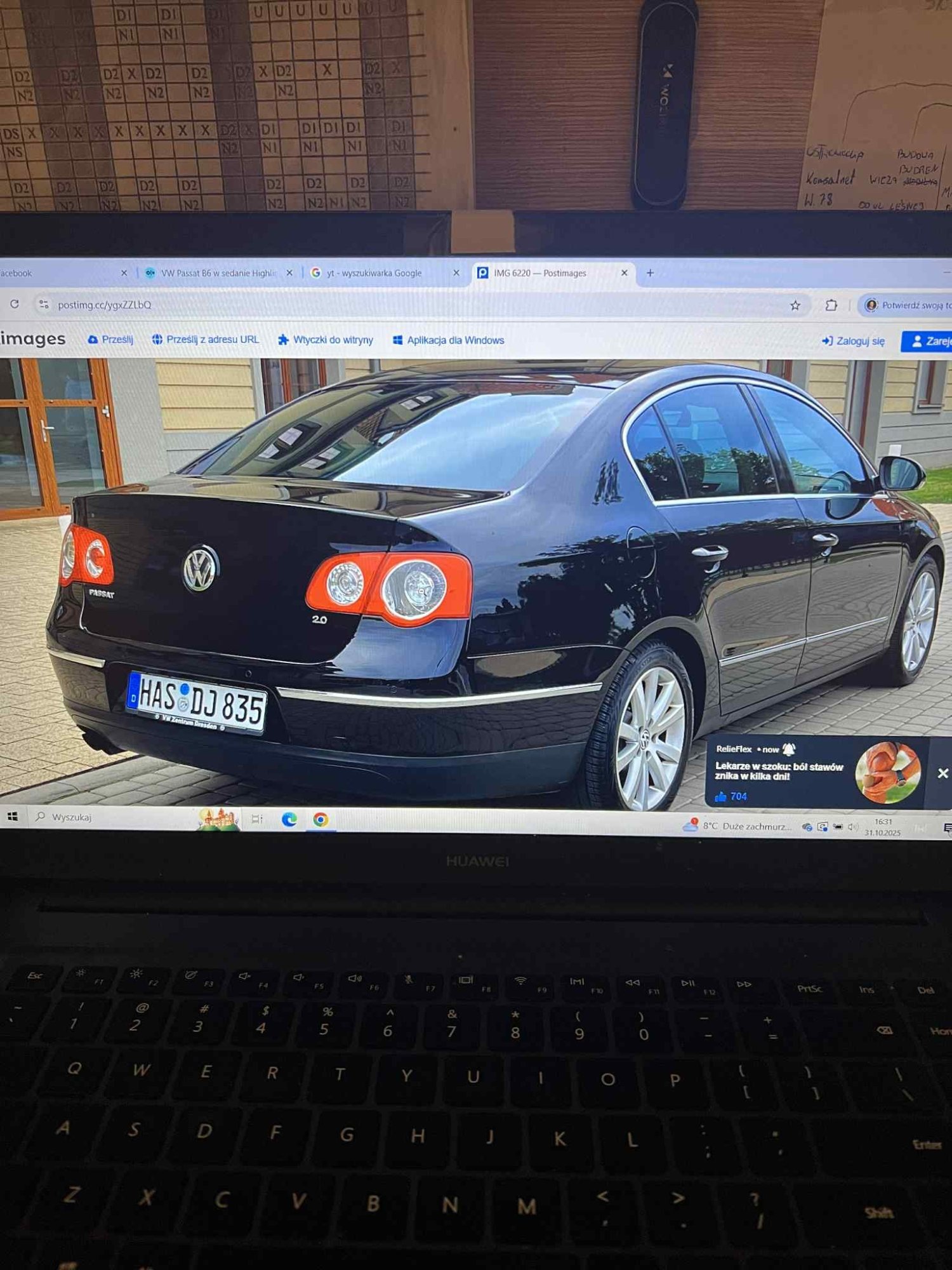 Numer rejestracyjny HASDJ835 posiada Volkswagen Passat 2.0