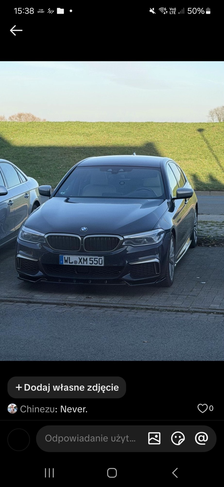 Numer rejestracyjny WLXM550 posiada BMW 