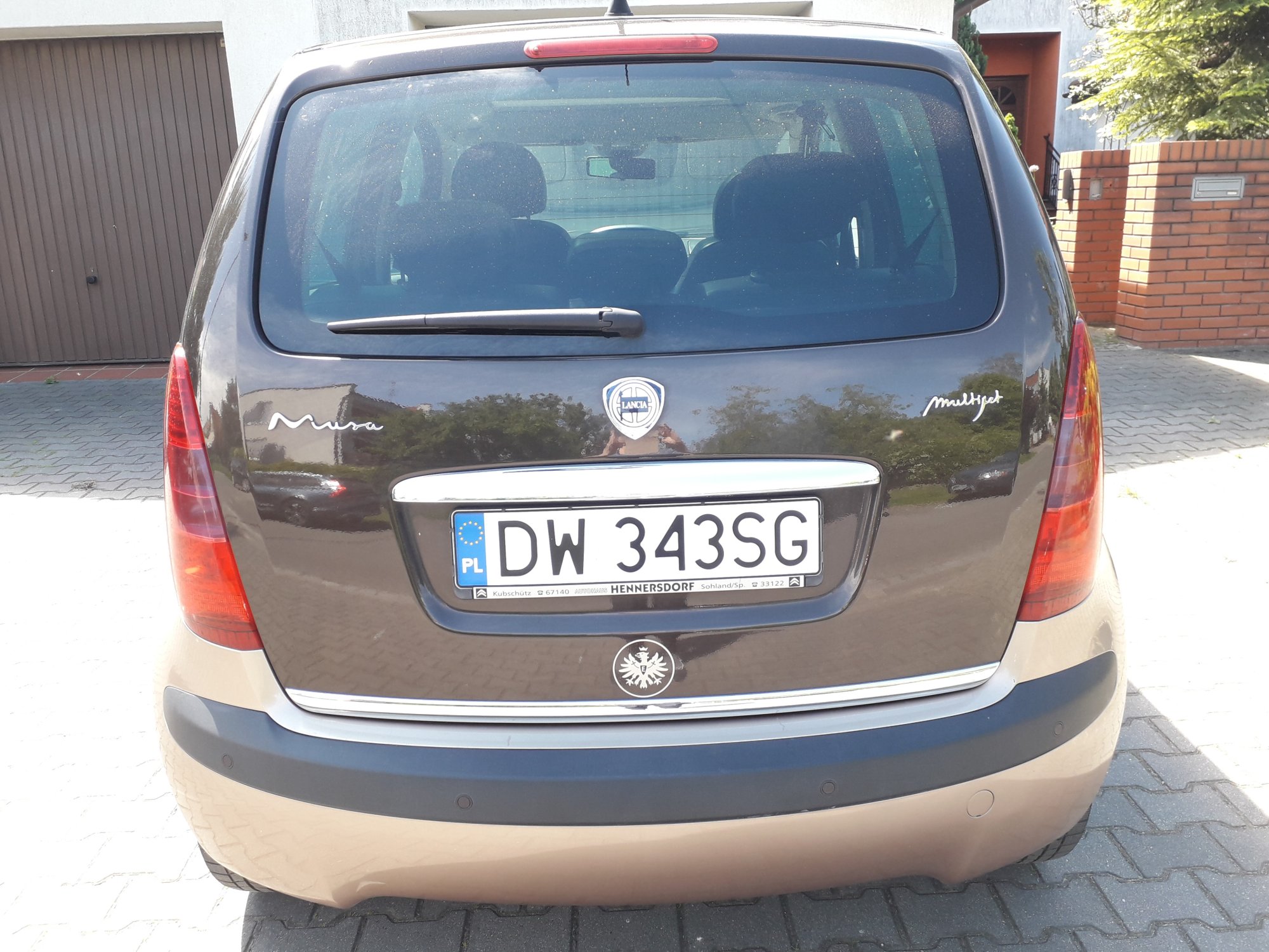 O número de registro DW 343SG tem LANCIA Musa 1.9 Diesel MR`05 E4 Oro - DW343SG