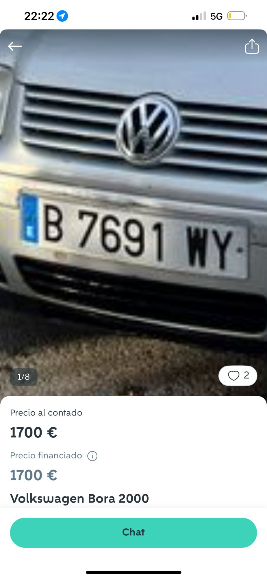 Numer rejestracyjny B7691WY posiada VOLKSWAGEN BORA