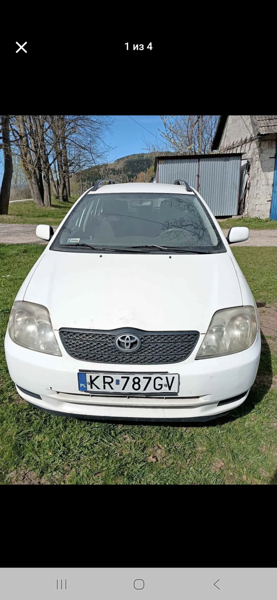 Registreringsnummeret KR 787GV har TOYOTA Corolla Station Wagon MR`02 E3 Terra - KR787GV