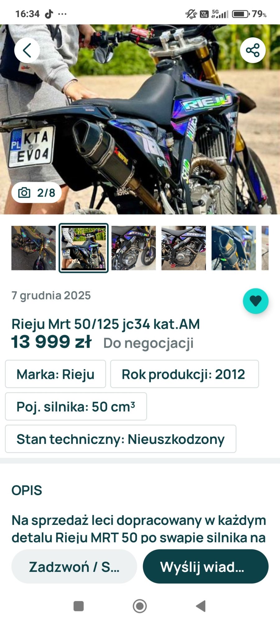 Numer rejestracyjny KTA EV04 posiada RIEJU Enduro MRT 50 - KTAEV04 Numer rejestracyjny KTA EV04 posiada RIEJU Enduro MRT 50 - KTAEV04