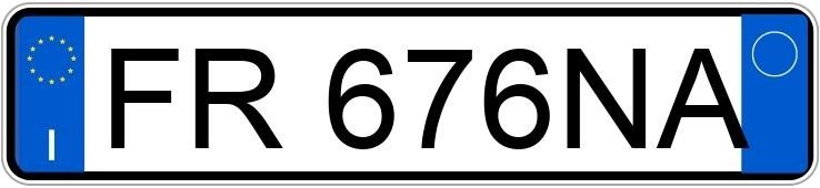Numer rejestracyjny FR676NA posiada  