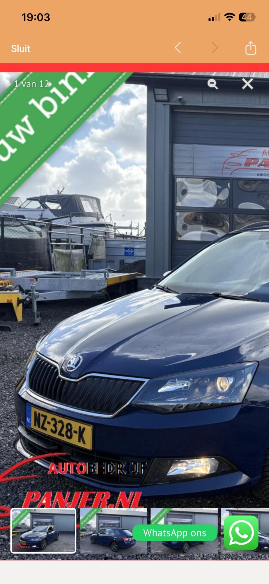 Registreringsnummeret NZ328K har SKODA FABIA