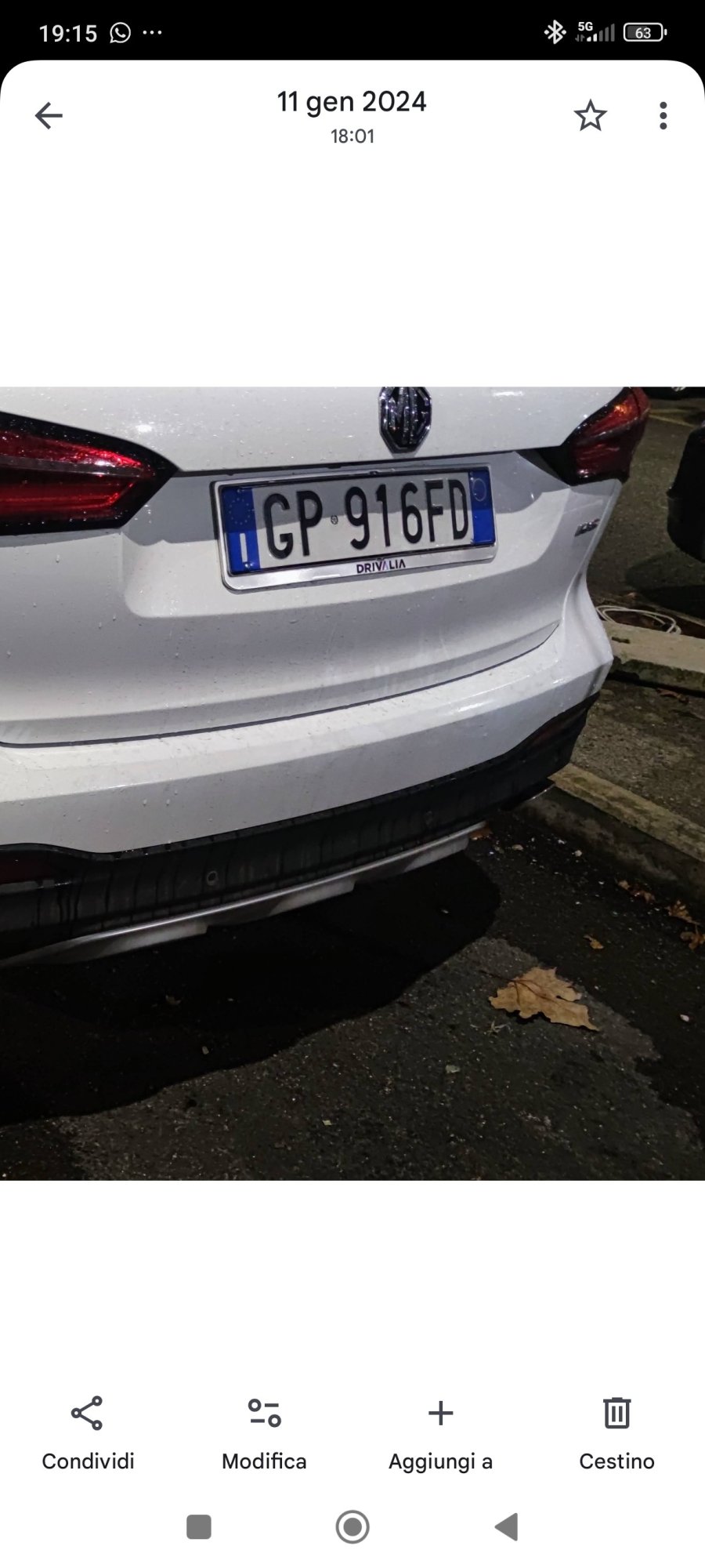 Numer rejestracyjny GP916FD posiada MG HS Numer rejestracyjny GP916FD posiada MG HS