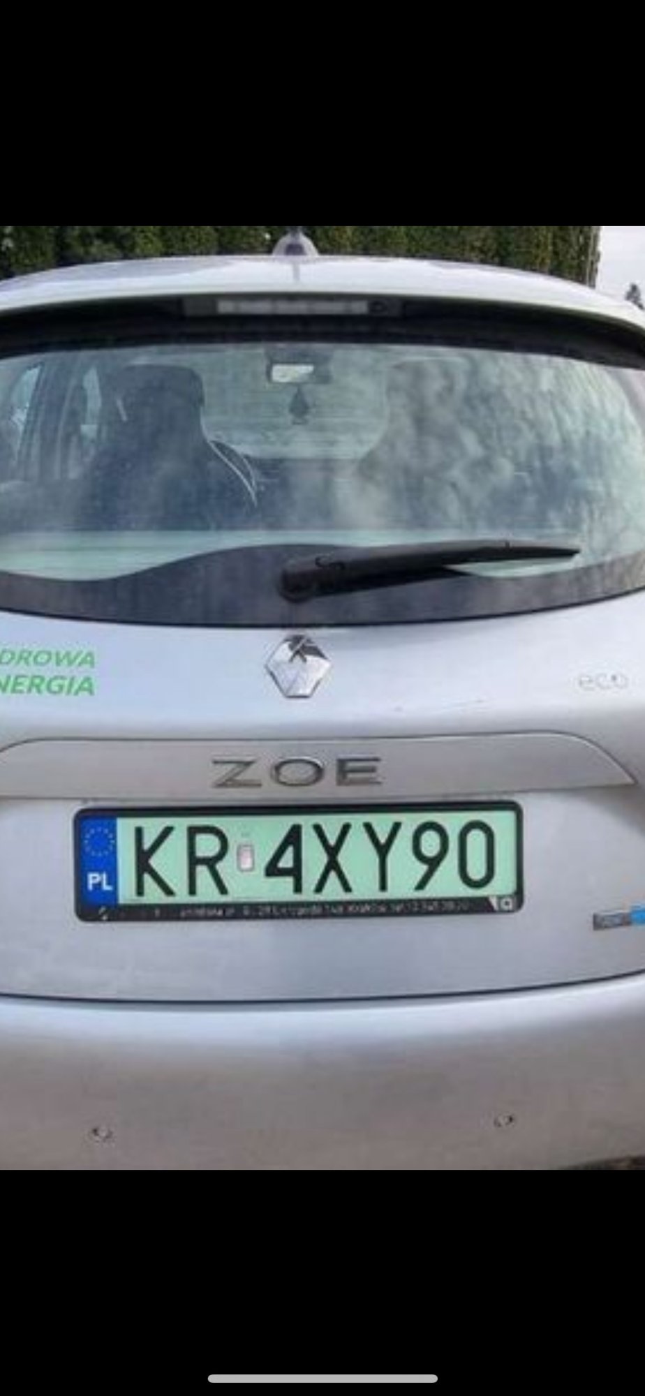 Numer rejestracyjny KR 4XY90 posiada RENAULT Zoe MR`20 Zen R110 52kWh - KR4XY90