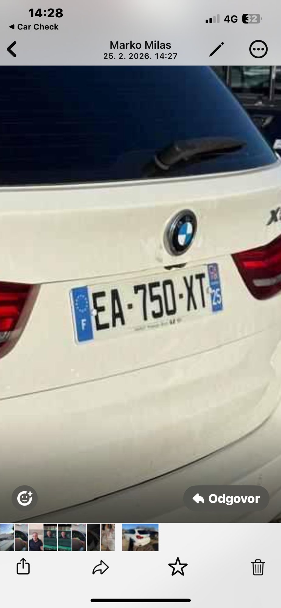 Numer rejestracyjny EA750XT posiada BMW X5
